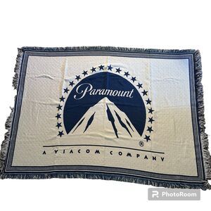 Paramount Studios A Viacom Company Throw Tapestry Blanket Blue White‎